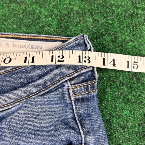 Rag & Bone Womens Size 25 Low Rise Crop Raw Hem Denim Jeans USA‎ Made - Picture 5 of 9